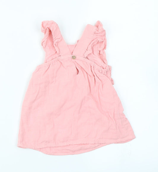 TU Girls Pink Floral A-Line Size 9-12 Months