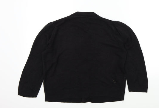 Papaya Womens Black Cardigan Jumper Size 14