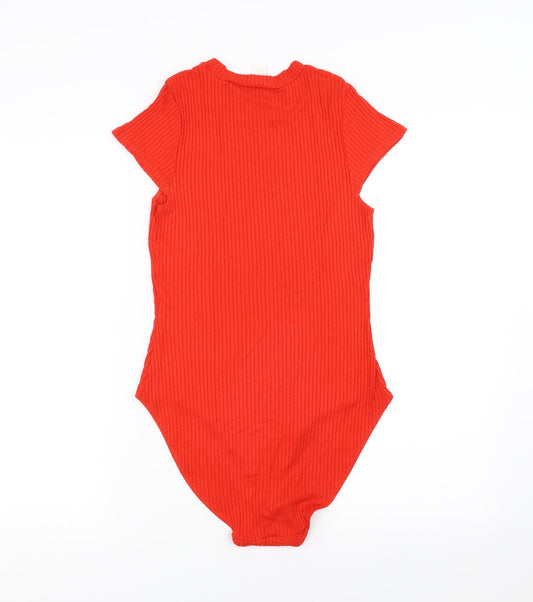 H&M Womens Red Bodysuit One-Piece Size M