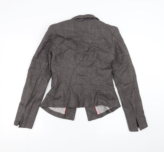 NEXT Womens Grey Check Jacket Suit Jacket Size 6