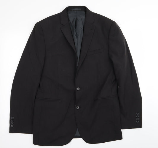 Fellini Traveller Mens Black   Jacket Blazer Size 40