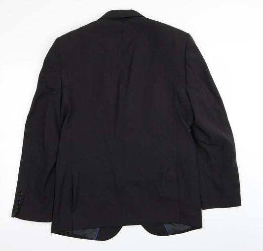 Fellini Traveller Mens Black   Jacket Blazer Size 40