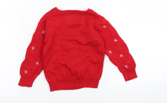 Primark Baby Red Pullover Jumper Size 9-12 Months - chrismas jumper