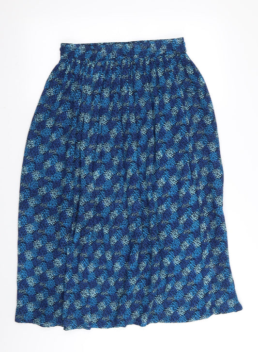 Akal Collection Womens Blue Floral Flare Skirt Size M - Stretch waistband