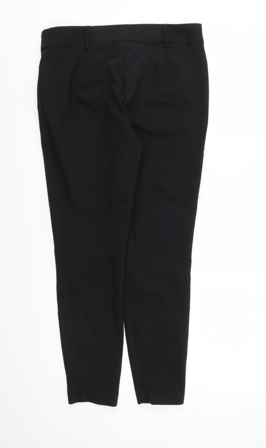 Papaya Womens Black Trousers Size 10 L26 in