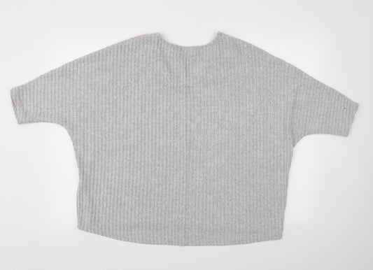 New Look Womens Grey Pullover Jumper Size M