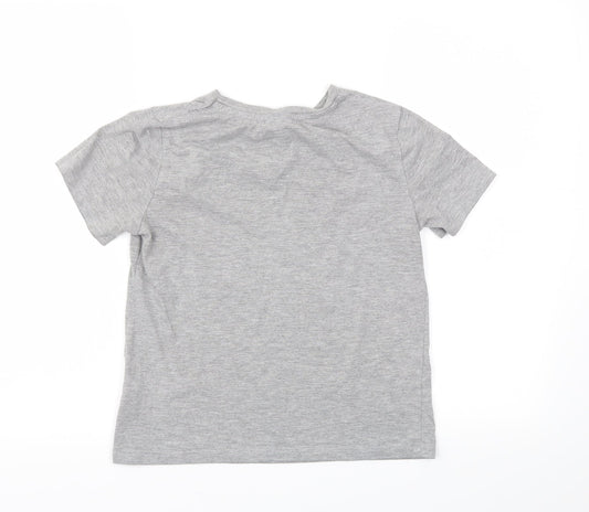Primark Womens Grey Animal Print Basic T-Shirt Size 4