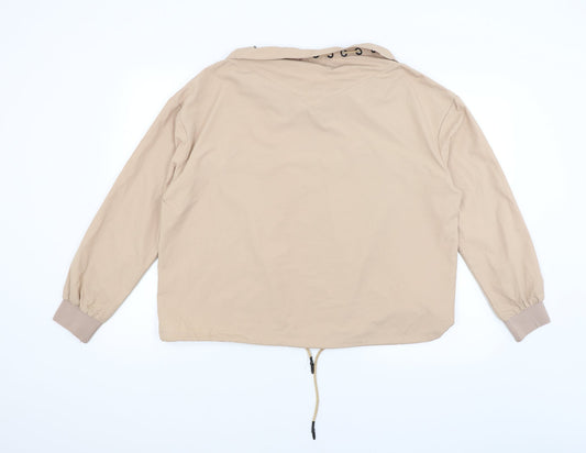 Nu Womens Beige Rain Coat Coat Size M