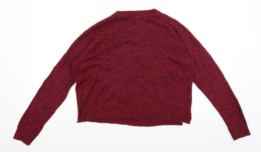 Divided Womens Red Pullover Jumper Size S