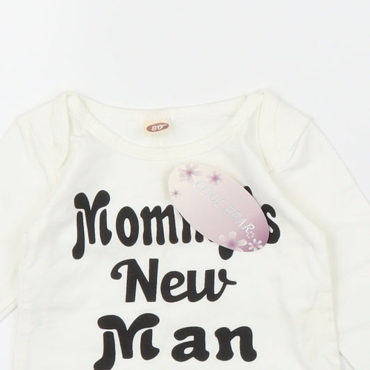 Cool Bear Boys White Babygrow One-Piece Size 9-12 Months