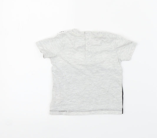 F&F Boys Grey Basic T-Shirt Size 6-9 Months