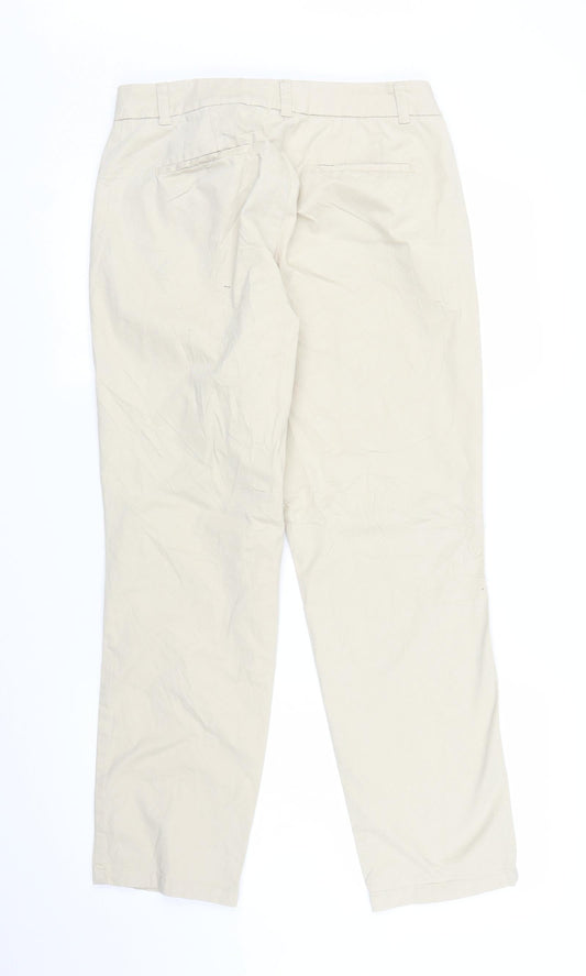 Monsoon Womens Beige Carpenter Trousers Size 14 L26 in