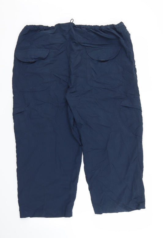 Charlotte James Womens Blue Capri Trousers Size 3XL L21 in