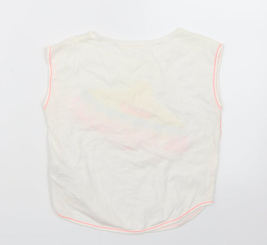 Billieblush Girls White Basic T-Shirt Size 6 Years
