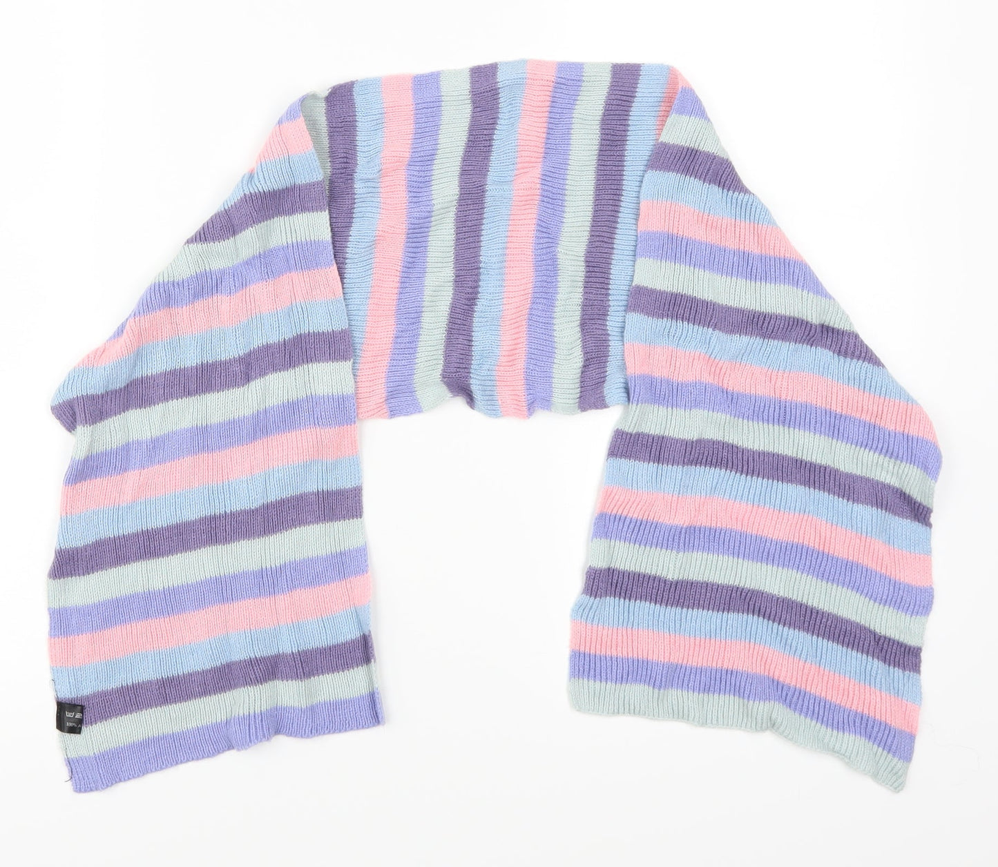 Preworn Girls Pink Striped Rectangle Scarf Scarves & Wraps One Size - Purple