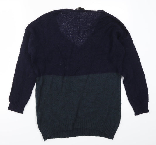 Fenella Womens Blue Pullover Jumper Size M - Colourblock