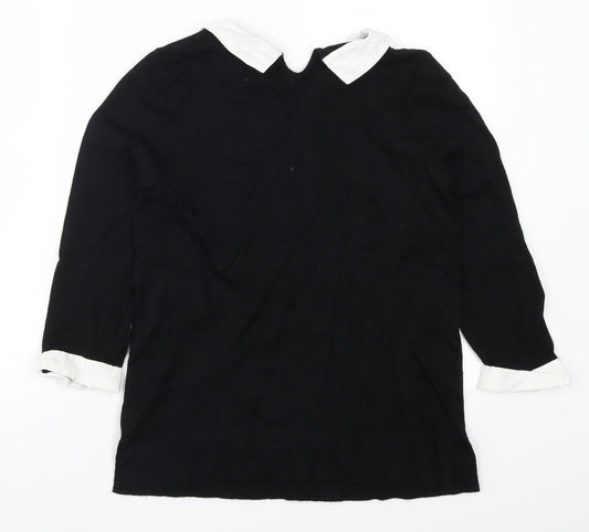 Papaya Womens Black Pullover Jumper Size 10