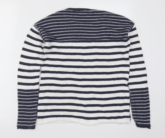 NEXT Womens Blue Striped Pullover Jumper Size 6