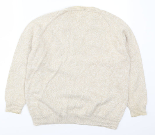 Joie De Vivre Womens Beige Pullover Jumper Size L