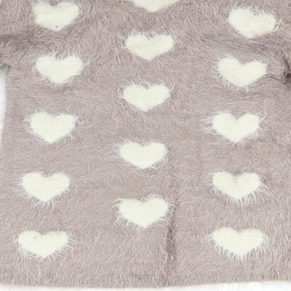 i love girlswear Girls Pink Pullover Jumper Size 10-11 Years - HEARTS