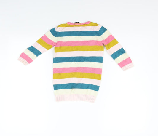 George Girls Multicoloured Striped Pullover Jumper Size 2 Years