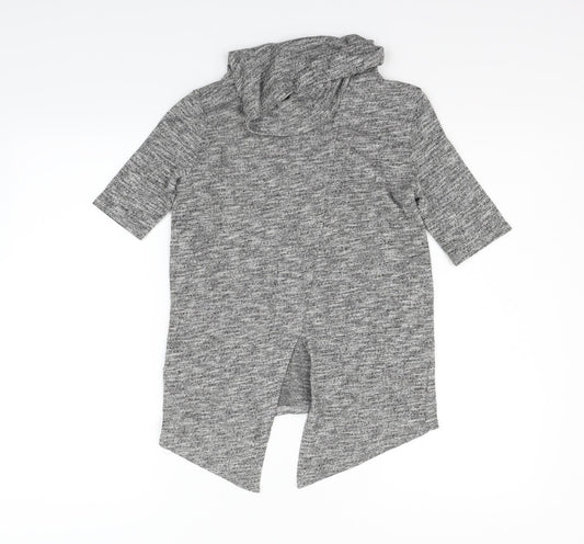 Miss Selfridge Womens Grey Henley Jumper Size 4