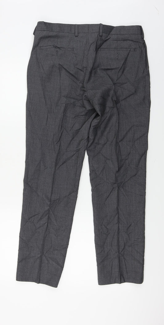 Marks and Spencer Womens Grey Trousers Size 29 in L26 in