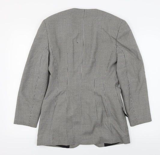 planet Womens Grey Check Jacket Coat Size 8