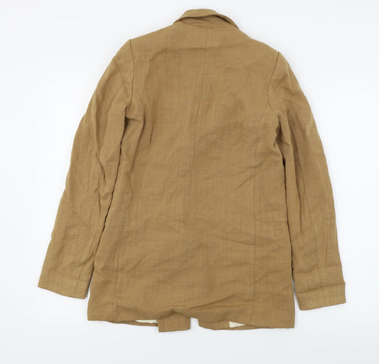 H&M Womens Brown Jacket Blazer Size 8