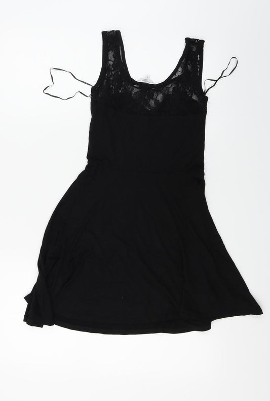 New Look Womens Black Basic Blouse Size 10