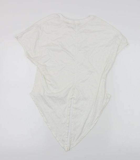 Jack Wills Womens White Basic T-Shirt Size 6