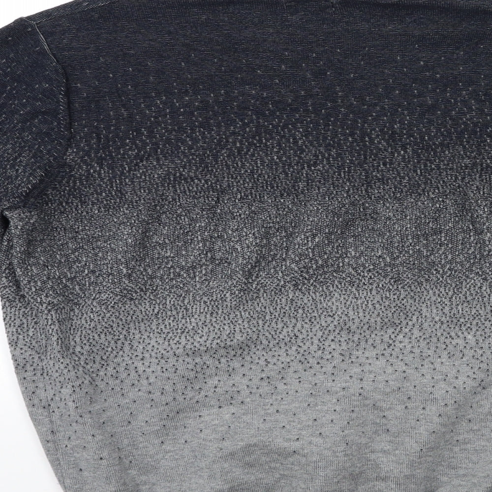 ACW85 Mens Grey Knit Pullover Jumper Size M