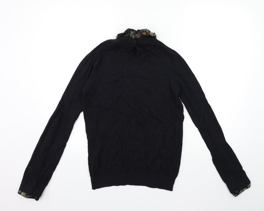 NEXT Womens Black Knit Pullover Jumper Size 10
