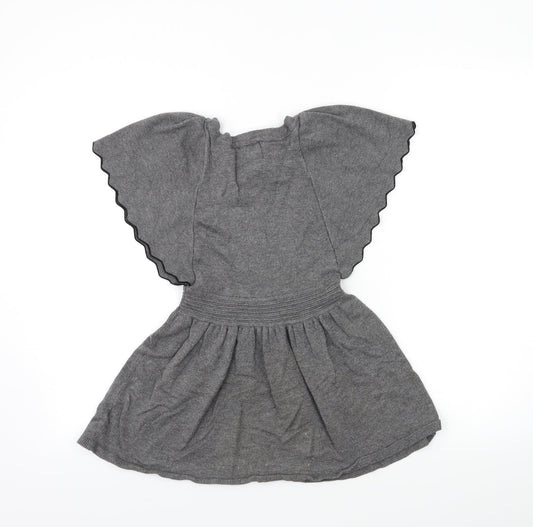 Ella Moss Girls Grey Jumper Dress Size 7 Years