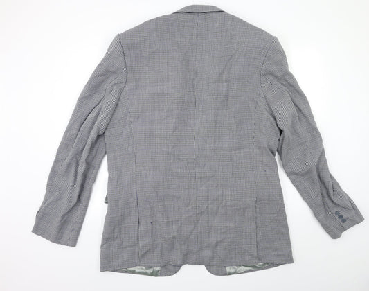 Preworn Mens Blue Check Jacket Suit Jacket Size 42