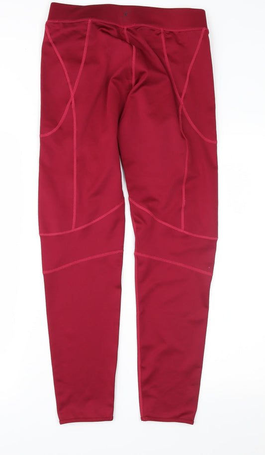 YAS Womens Pink Compression Leggings Size S L28 in