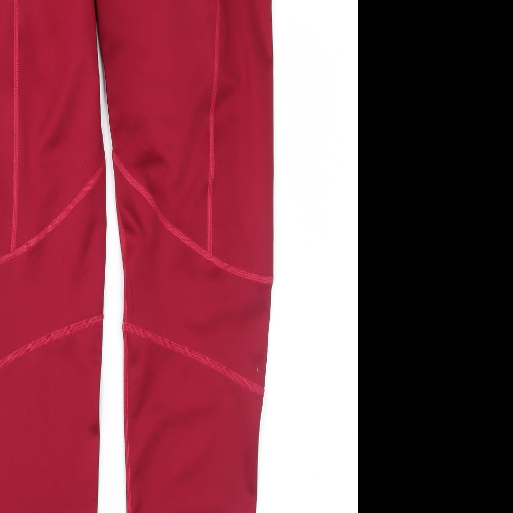 YAS Womens Pink Compression Leggings Size S L28 in