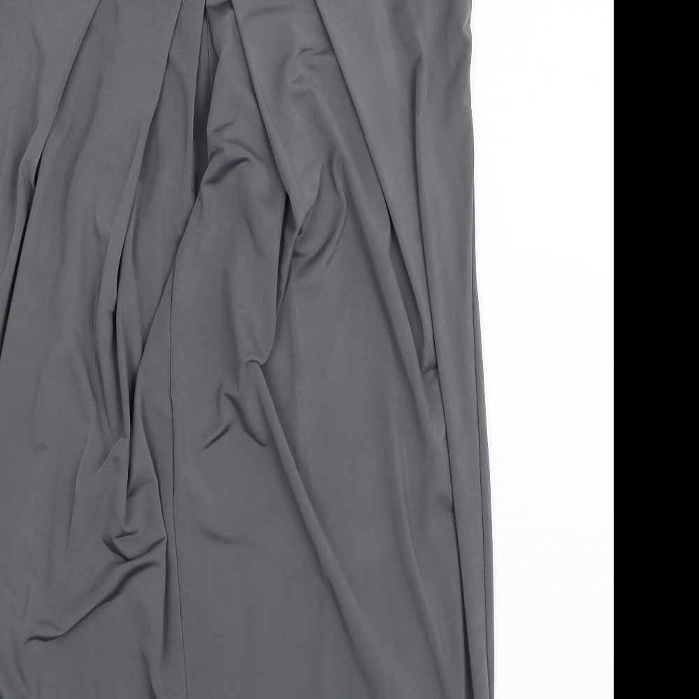 Club L Womens Grey Basic Blouse Size S