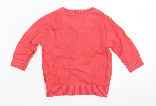 NEXT Boys Pink Pullover Jumper Size 6-9 Months