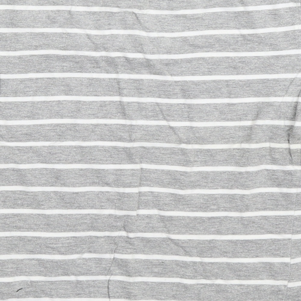 Rebel Boys Grey Striped Basic T-Shirt Size 5-6 Years