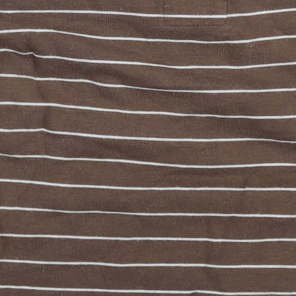 H&M Boys Brown Striped Basic T-Shirt Size 6-9 Months