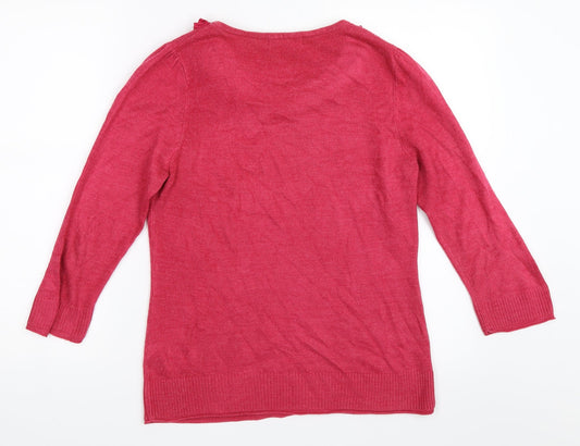 Per Una Womens Pink Pullover Jumper Size 12