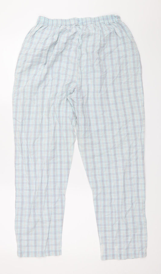 Deanes Womens Blue Check Top Pyjama Pants Size 16