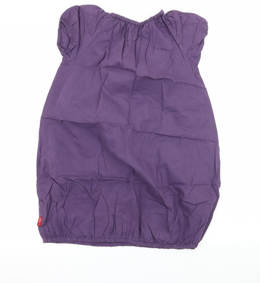 name it Girls Purple Geometric T-Shirt Dress Size 9-10 Years - Star