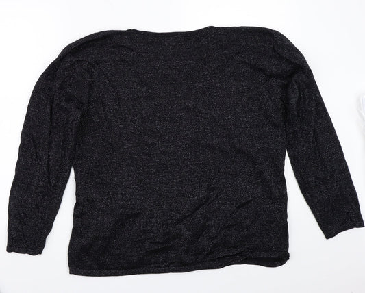 Bonmarché Womens Black Pullover Jumper Size L