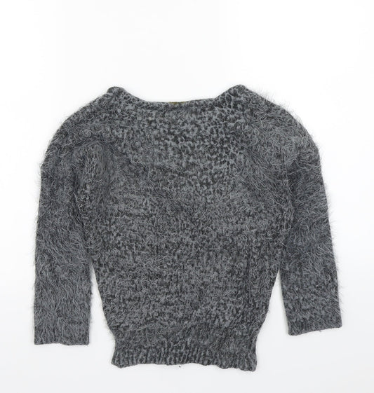Club L Womens Grey Pullover Jumper Size S