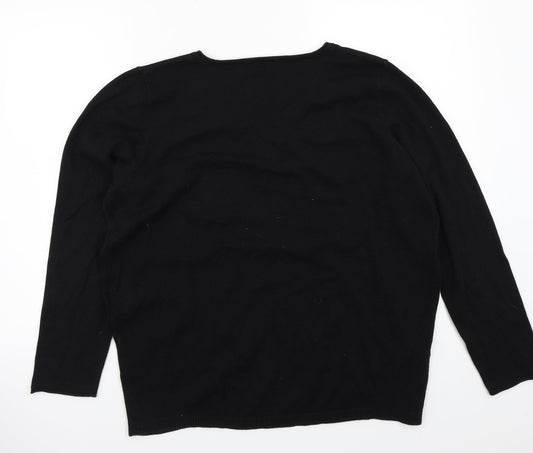 Triangle Womens Black Pullover Jumper Size M