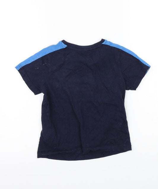 Vertbaudet Boys Blue Basic T-Shirt Size 5 Years