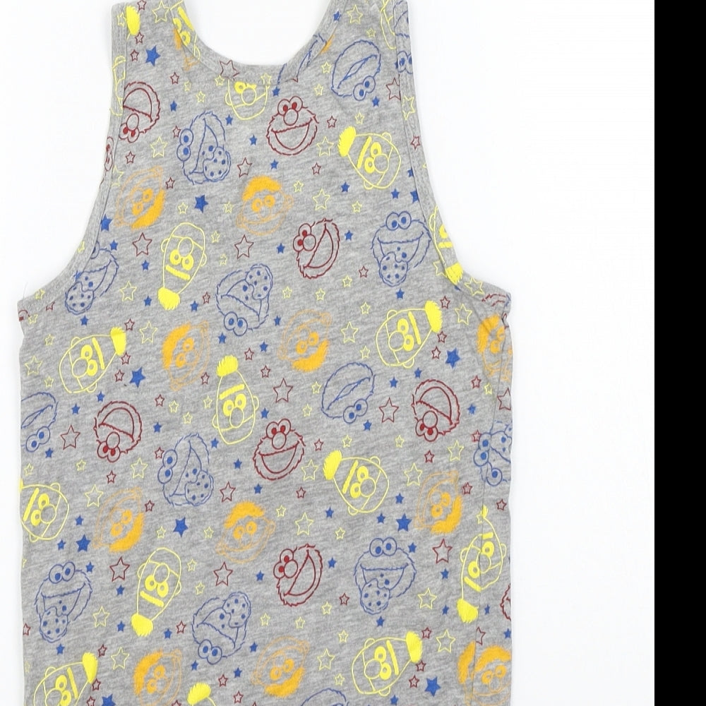 Sesame Street Boys Grey Basic Tank Size 5 Years