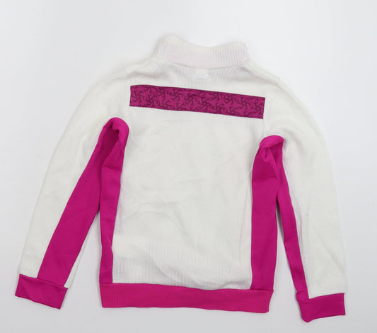 DECATHLON Girls White Pullover Sweatshirt Size 10 Years